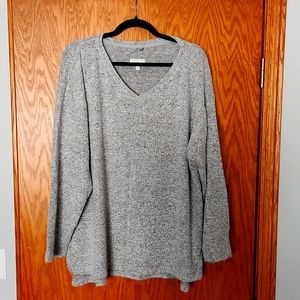 Lou &Grey from Loft V neck sweater,  size xl in gray.